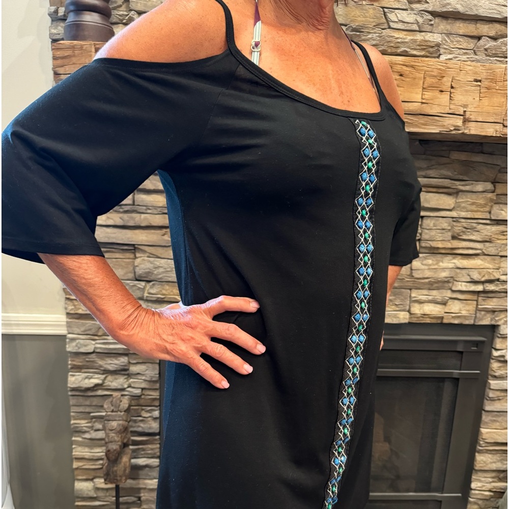 Cold shoulder swim cover up